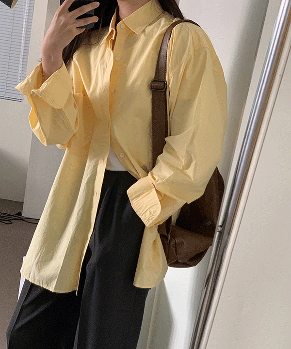 미논 오버핏 코튼 셔츠(공용) - 8 color