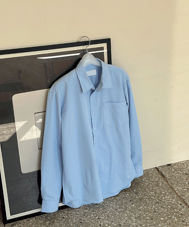 코티 베이직 루즈핏 포켓 셔츠(공용) - 15 color