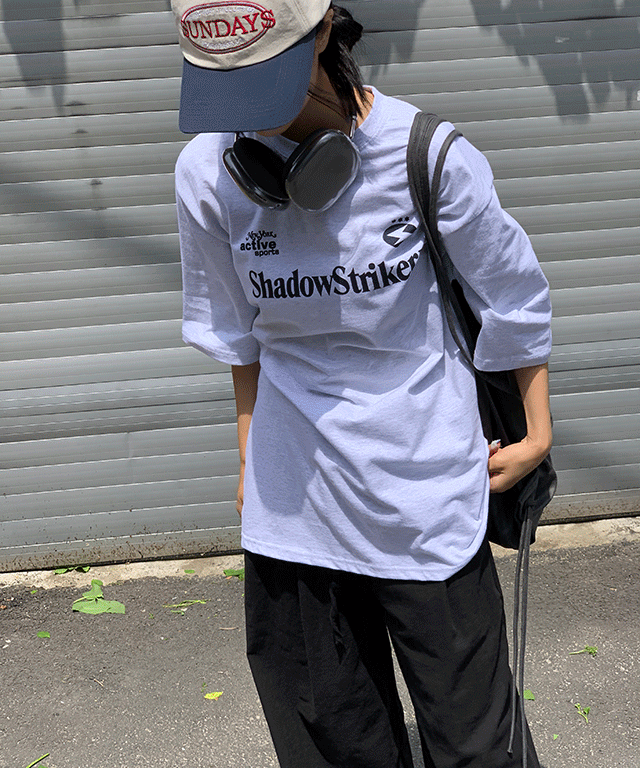 로젠티 박시핏 레터링 반팔 티셔츠(공용, 여름신상) - 4 color